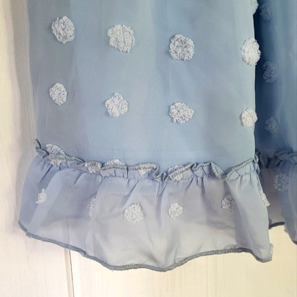 Eilly Bazar Ruffle Trim Clip Dot Dress Size L - Picture 7 of 10